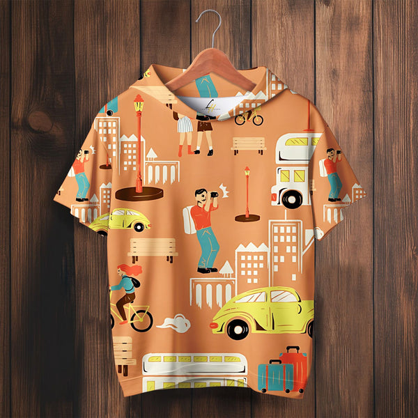 Downtown Doodle Half Hoodie