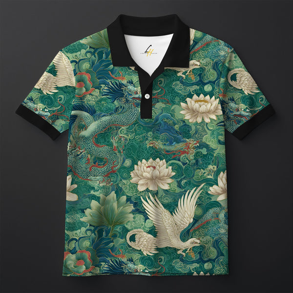 Lotus Realm Polo Tee