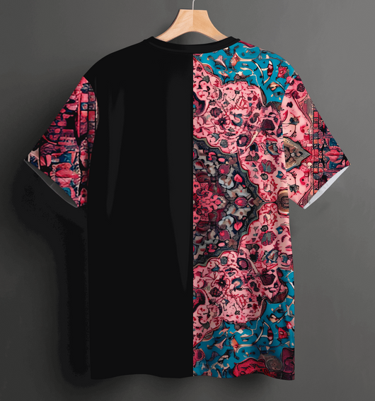 Abstract Floral Oversize Graphic Tee