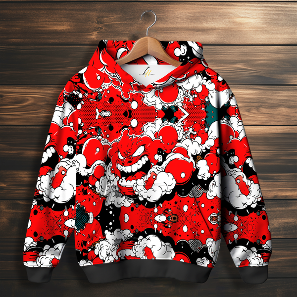 Tokyo Red Puff Hoodie